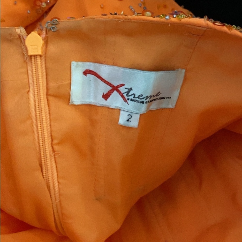 Orange Sweetheart Prom Gown - Picture 4 of 4